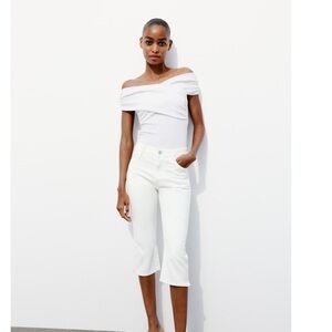 Zara White Bodysuit Top
